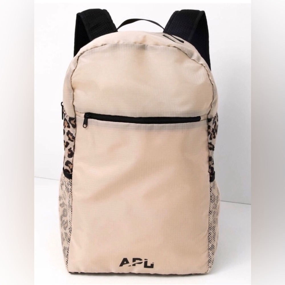 Athletic Propulsion Labs APL Beige/leopard Convertible packable Backpack NWT